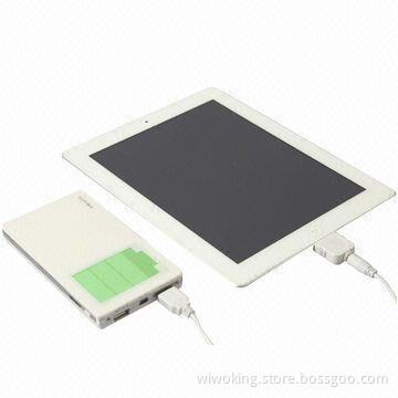 12,000mAh Power Bank with EL Light Power Display for iPhone, iPad, Sized 140 x 78 x 17mm